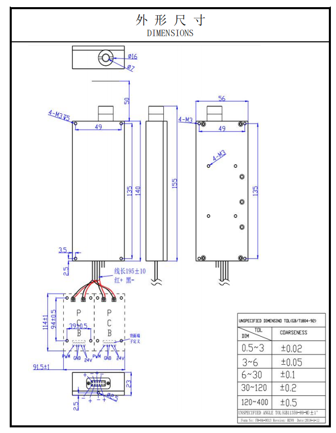 435nm 80W Laser Module 435 nm 80W módulo láser