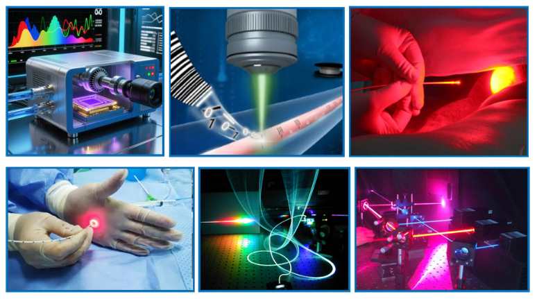 l&aacute;ser de fibra de 488 nm