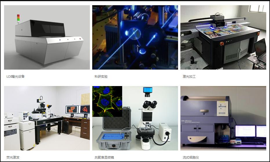 L&aacute;ser de fibra de 405 nm 3W