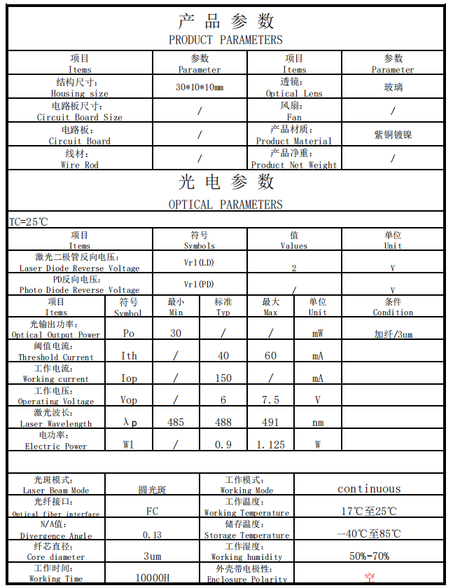 M&oacute;dulo l&aacute;ser acoplado 
