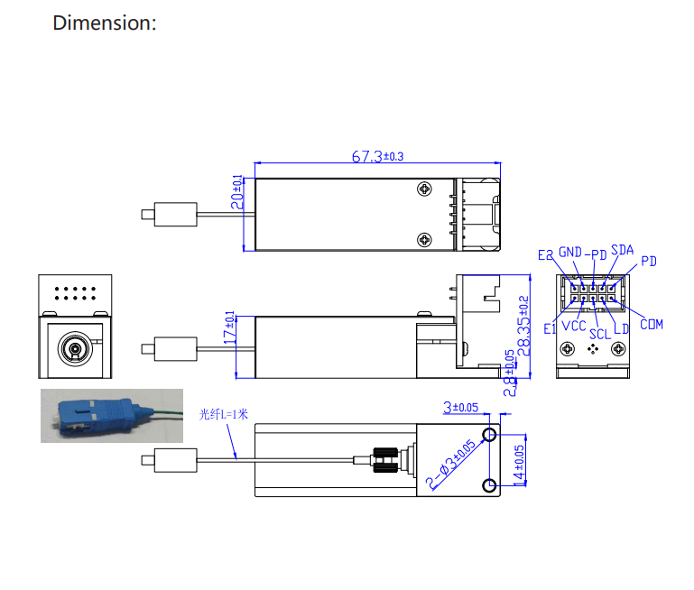 405 nm de 600MW l&aacute;ser de fibra