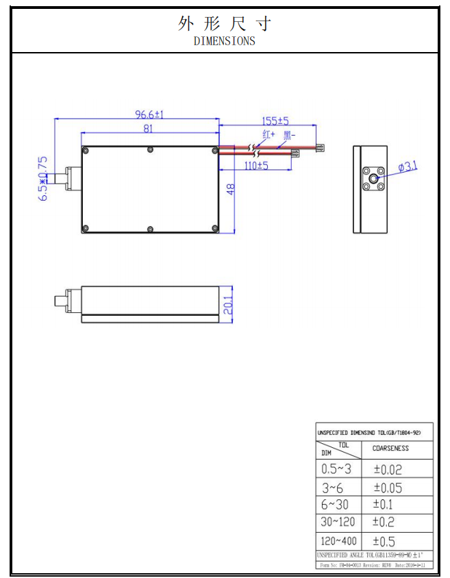 L&aacute;ser de fibra azul de 450 nm