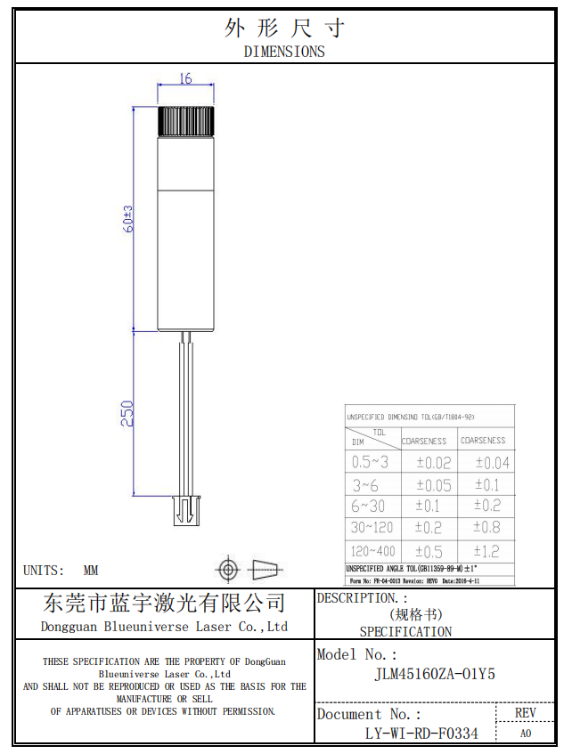 m&oacute;dulo l&aacute;ser azul