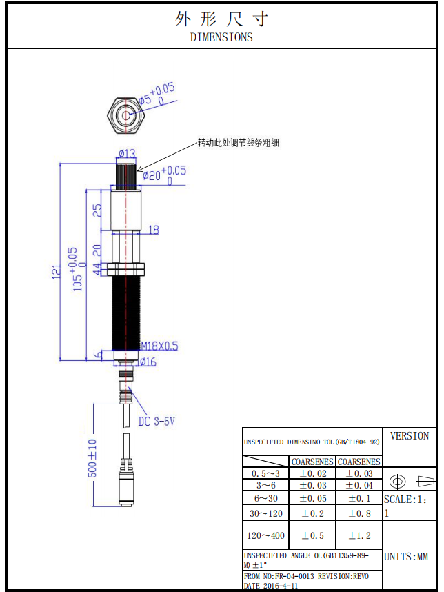M&oacute;dulo l&aacute;ser de L&iacute;nea Roja de 650 nm de 200mw