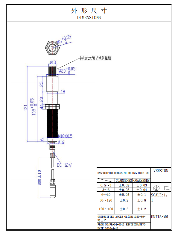 M&oacute;dulo l&aacute;ser de l&iacute;nea para detecci&oacute;n 3D